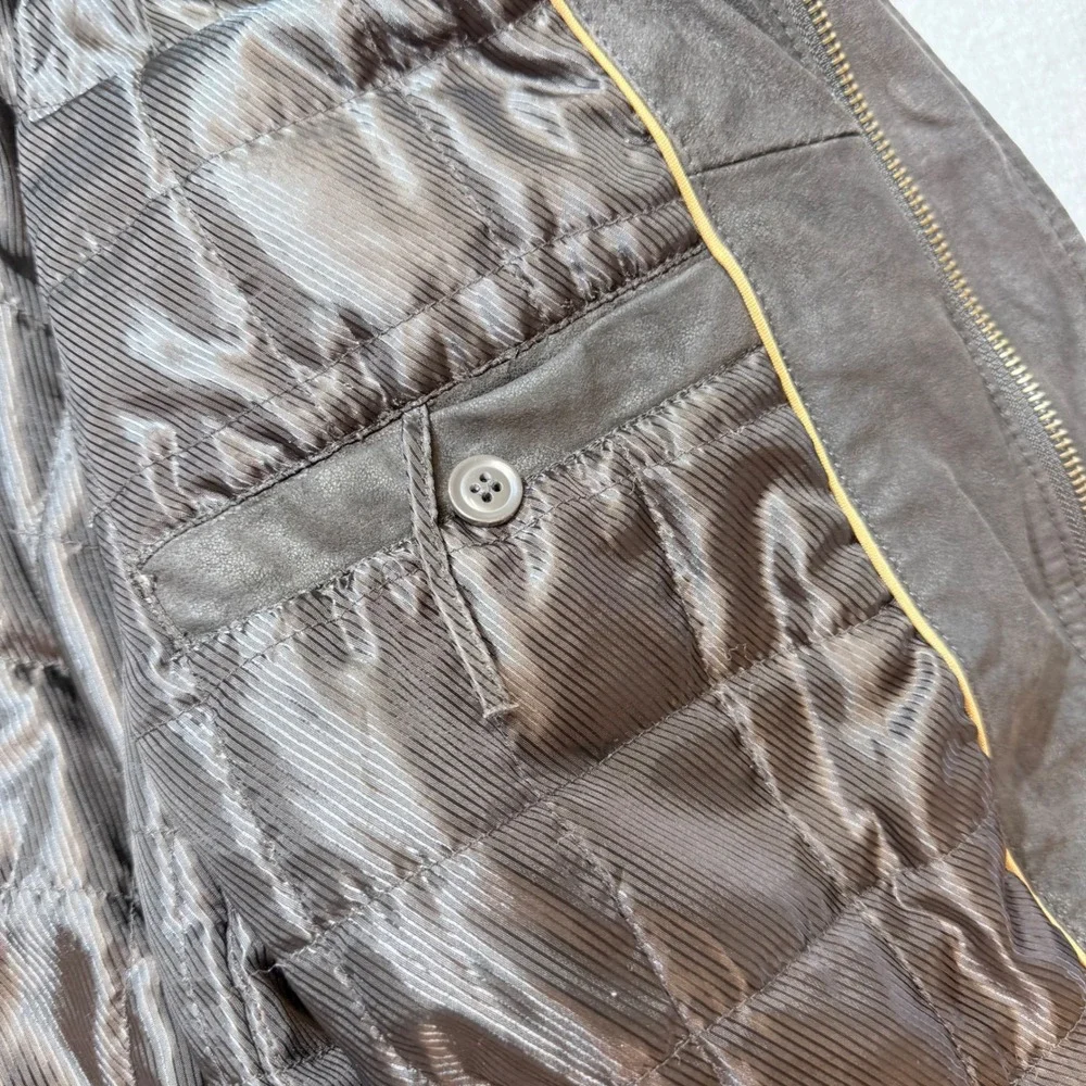 St Johns Bay Outfitters‎ Mens Genuine Leather Field Jacket Brown Large
